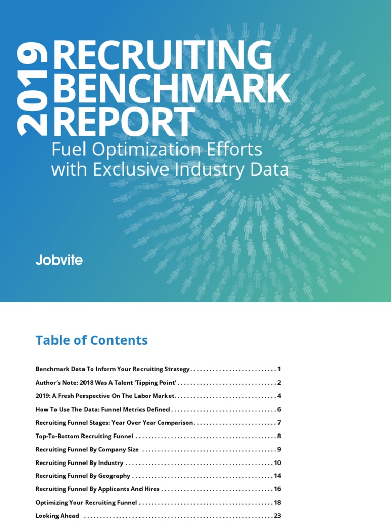 2019 Recruiting Benchmark Report PDF Recruitment Social Science
