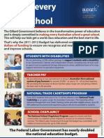 Budget 2011: Education Fact Sheet