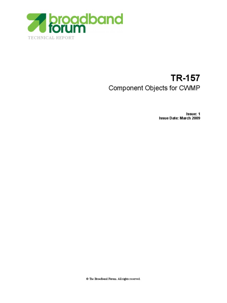 TR 157 | PDF | Uniform Resource Identifier | Transmission Control Protocol