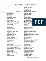 List of Animal Sounds | PDF
