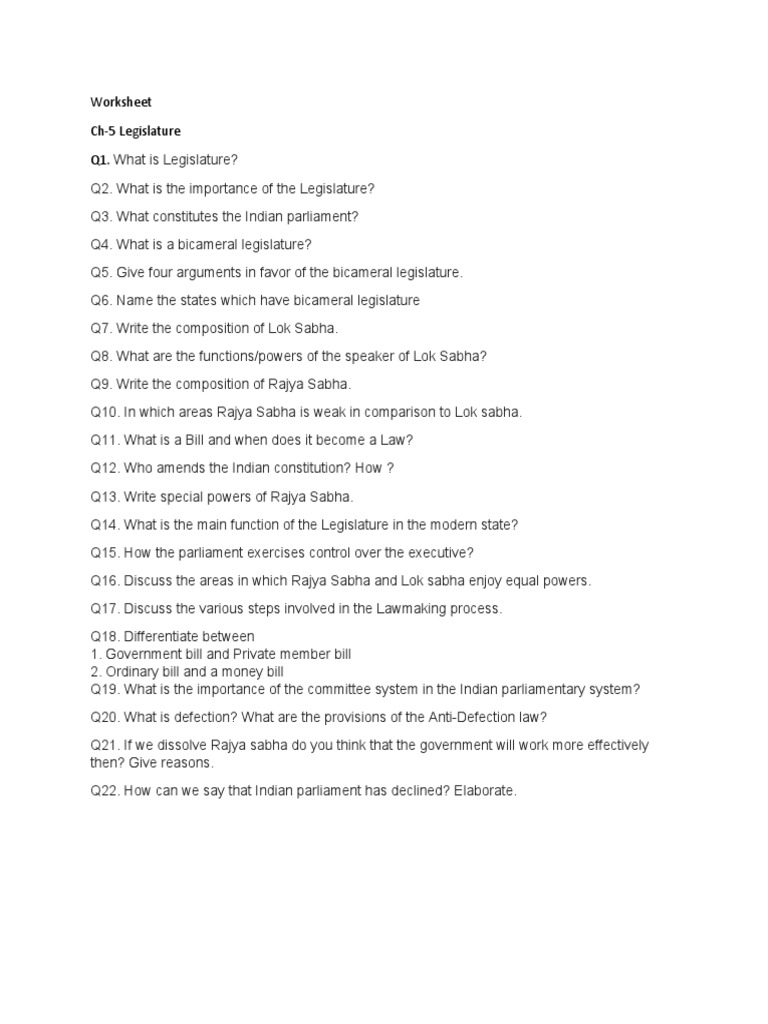 CH 5 Worksheet Pol Science | PDF