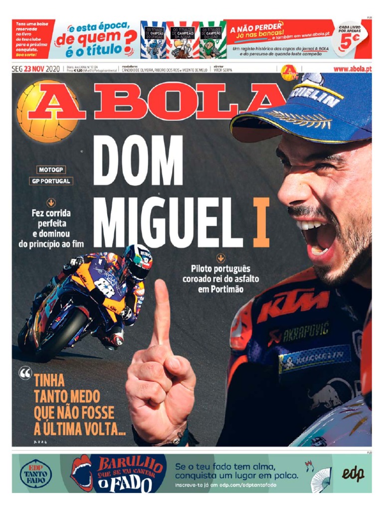 Moto GP: Numa corrida marcada pelo grave acidente de Bagnaia, Miguel  Oliveira é 5.º no triunfo de Espargaró