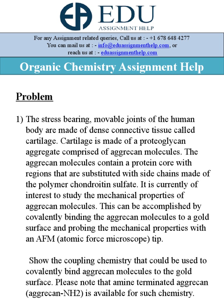 Organic Chemistry Assignment Help | PDF