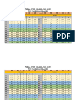 Time Table (Online Classes)