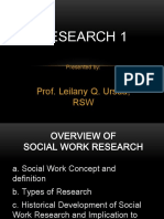 Research 1: Prof. Leilany Q. Ursua, RSW