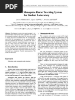 Model of A Monopulse Radar Tracking System For Student Laboratory