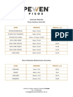 Lista de Precios Pewen Septiembre