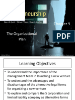 Chapter 9 - The Organizational Plan