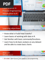 Data Science in Process Engineering: Introduction To R