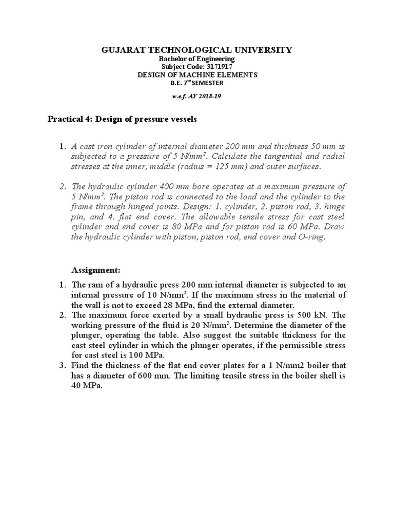 Design of Pressure Vessels in Engineering | PDF