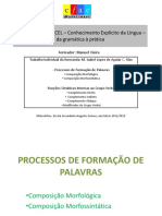 Formação de Palavras - Analise Sintática