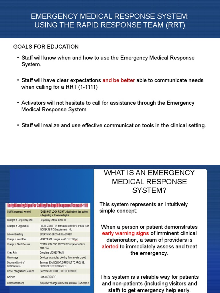 RRT PPT With Changes Staff 12 30 13 | PDF | Intensive Care Unit | Patient