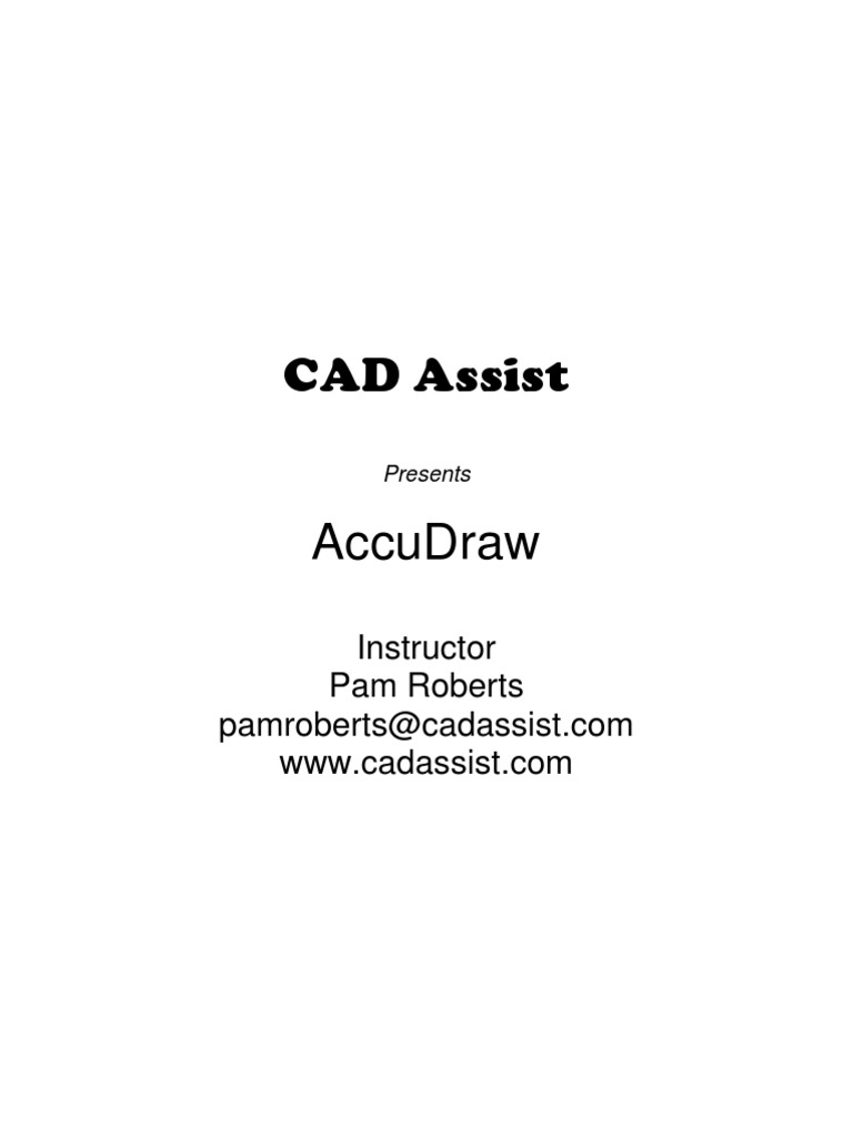 AccuDraw Shortcuts and Operations Guide | PDF | Cartesian Coordinate ...
