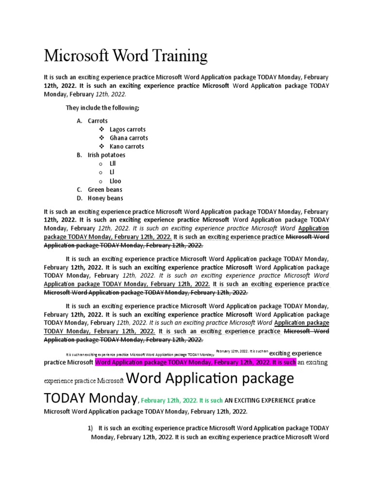 Microsoft Word Training | PDF