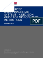 Microfinance Core MIS Systems, A Decision Guide