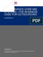 Microfinance Core MIS Systems, The Business Case For Outsourcing