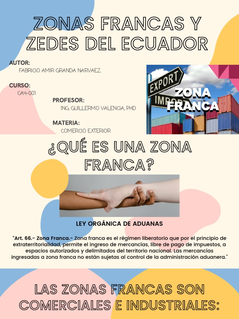 Zonas Francas y ZEDEs en Ecuador | PDF | aduana | Business