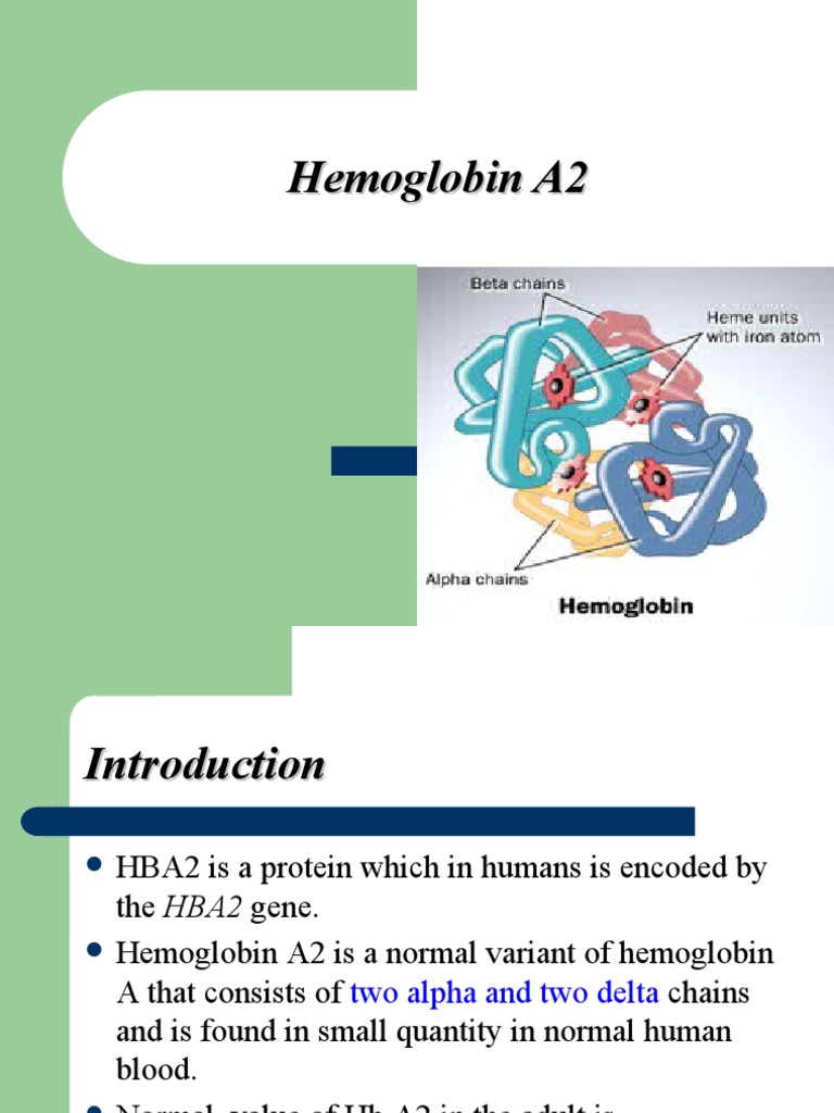 Hemoglobin A2 | PDF | Chemistry | Hemoglobin