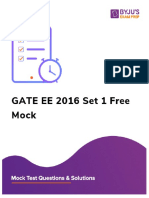 GATE EE 2016 Set 1 Free Mock
