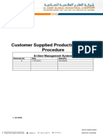 Cusomer Supplied Product Handling Procedure AB-DOC-21-034.0