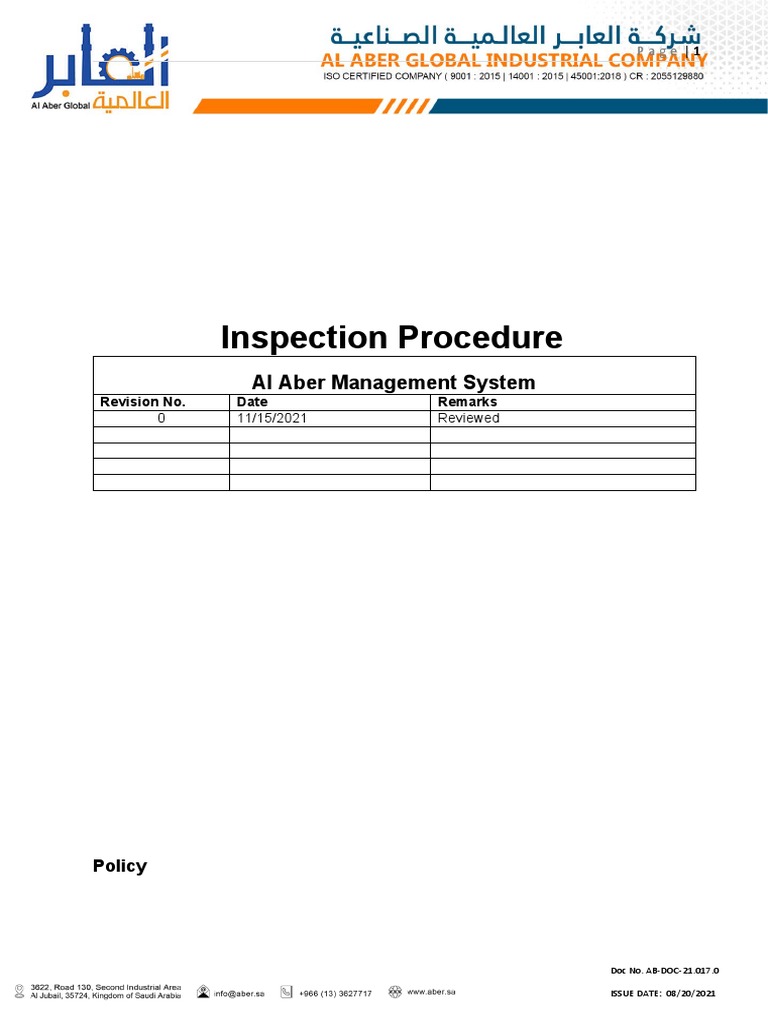 Receiving Inspection Procedure Guide | PDF | Procurement | Accounts Payable