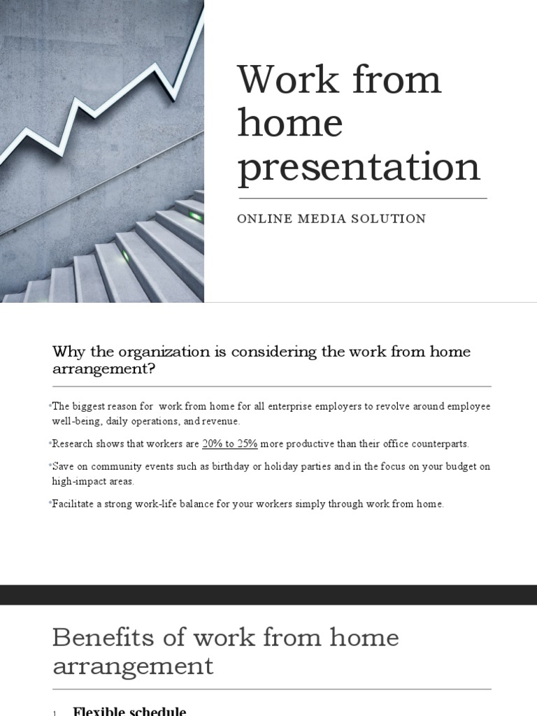 Work From Home Presentation Online Media Solution PDF