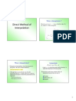 Direct Method of Interpolation