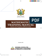 Ghana Ministry of Education Mathematics Training Manual for CCP Curriculum Implementation