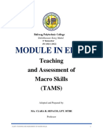Module in El107: Teaching and Assessment of Macro Skills (TAMS)
