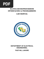 Microprocessor Interfacing & Programming - Lab-Manual - September - 2021