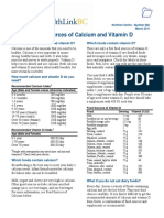 Food Sources of Calcium and Vitamin D