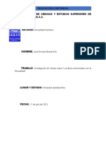 Investigación de Campo Sobre "Los Mitos Relacionados Con La Sexualidad"