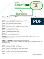 Exercices Phrases Simples Et Complexes