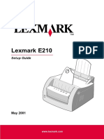 Lexmark E210: Setup Guide