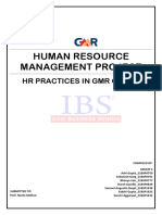 Human Resource Management Project: HR Practices in GMR Group