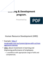 Learning & Developing Program