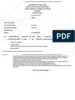 Government of Telangana Rapid Covid Antigen Test Report District Medical and Health Officer Rangareddy