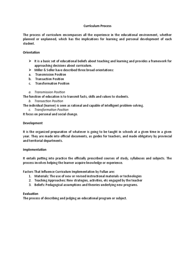 Curriculum Development and Implementation Guide | PDF | Curriculum ...