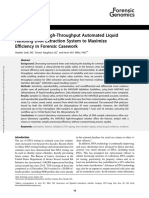 Validation of A High-Throughput Automated Liquid Handling DNA Extraction System To Maximize Efficiency in Forensic Casework