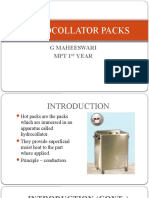 Hydrocollator Packs: G Maheeswari MPT 1 Year