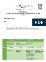 Cuadro de Resumen Obtencion y Analisis de Datos Cineticos