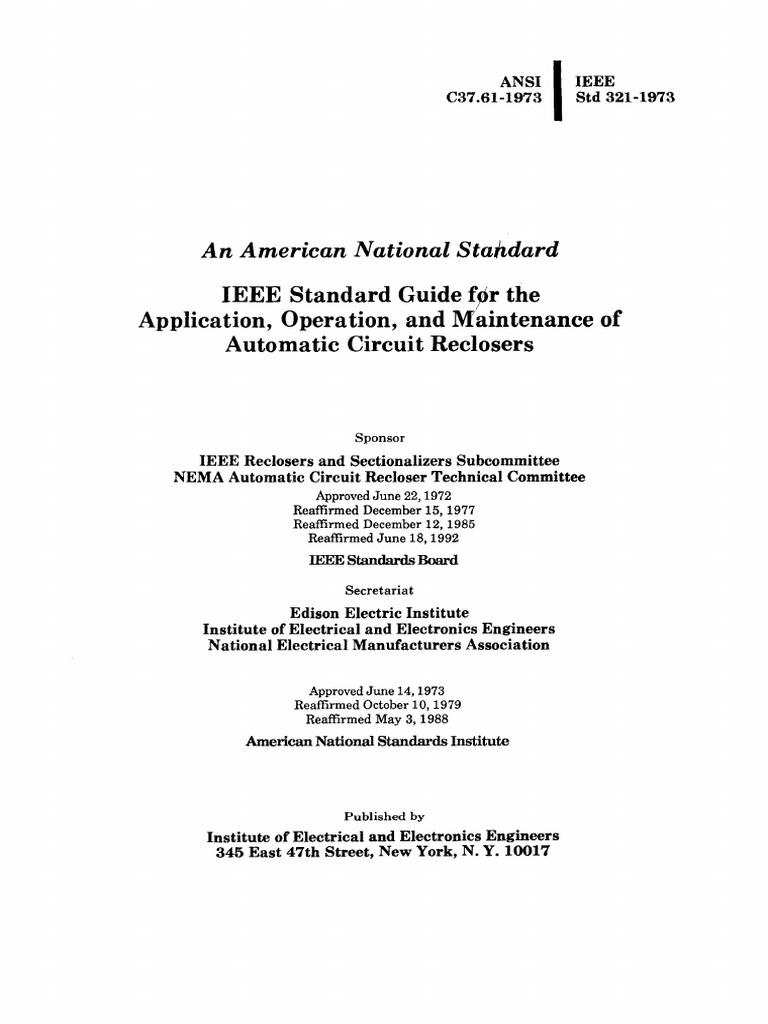 Ansi Ieee STD c37.61 | PDF