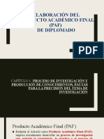 Elaboración del PAF de Diplomado: Proceso de Investigación y Producción de Conocimientos