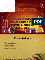 Scientists of Maharashtra Who Served in Field of Chemistry: Topic