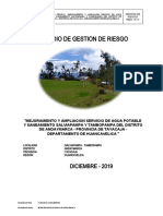 Gestion de Riesgos - Saneamiento