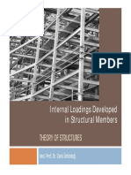 Internal Loadings Developed in Structural Members: Theory of Structures