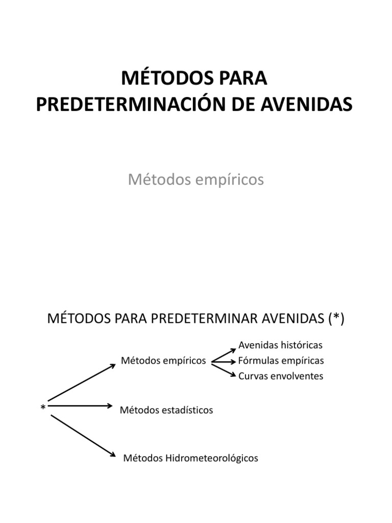 Avenidas. Métodos para Predeterminar. | PDF | Cuenca de drenaje ...