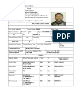 OTTS Application For Employment Form: Identification Data