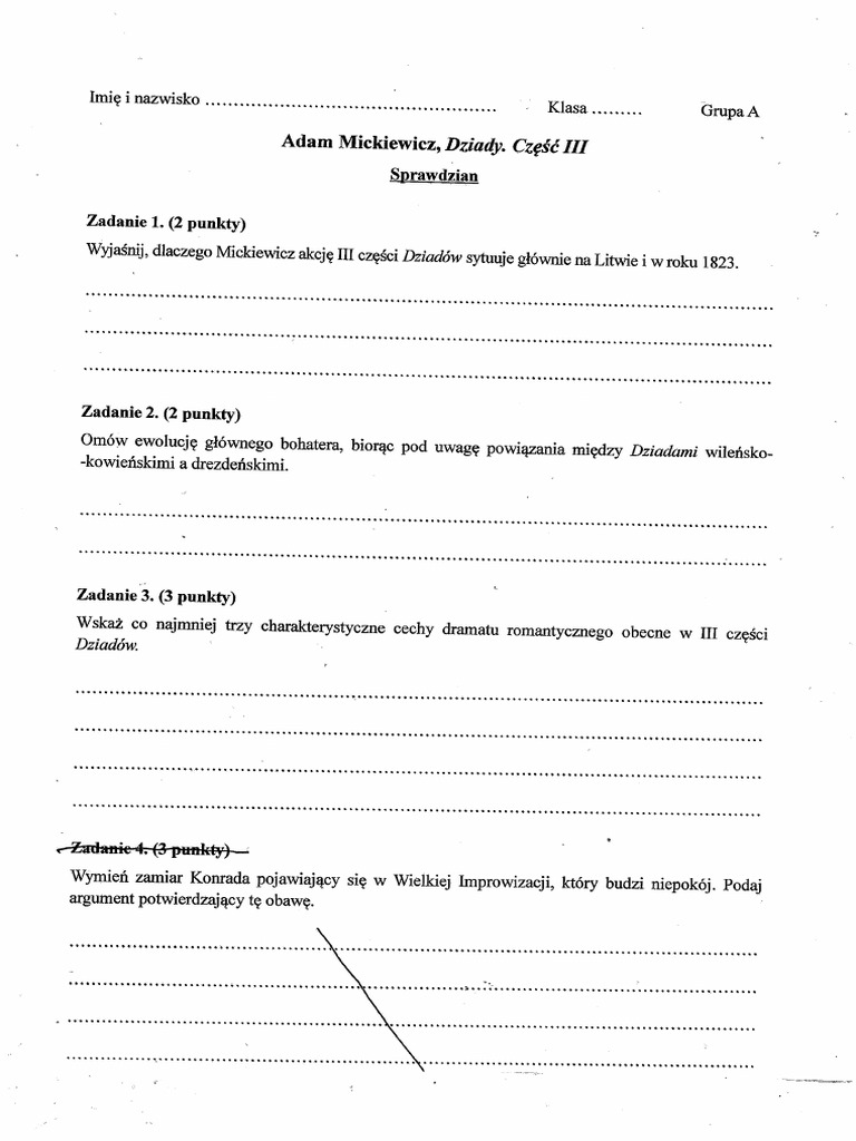 Dziady Cz 3 Sprawdzian Wsip Adam Mickiewicz Dziady Cz. III. Sprawdzian | PDF