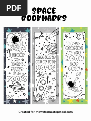 Space Bookmarks Printable